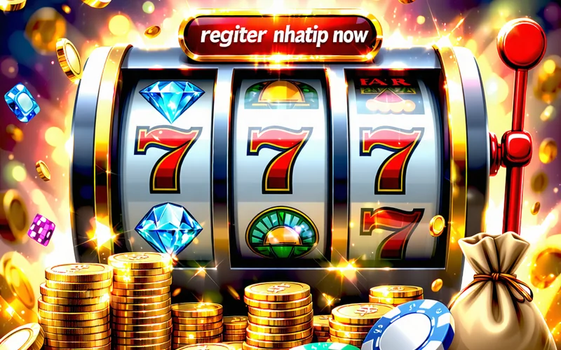 Hình ảnh kêu gọi đăng ký tài khoản NHATVIP để chơi Slot Game