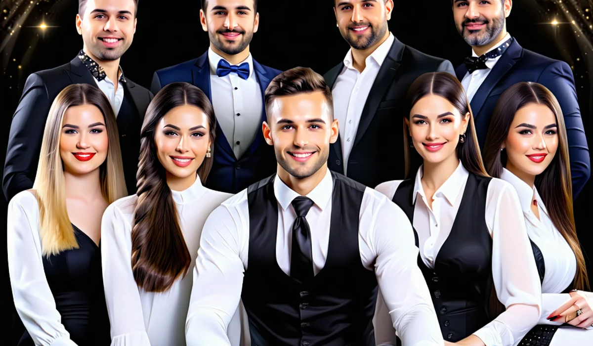 Đội ngũ người chia bài đa dạng và chuyên nghiệp của NHATVIP, thể hiện sự thân thiện và kinh nghiệm.