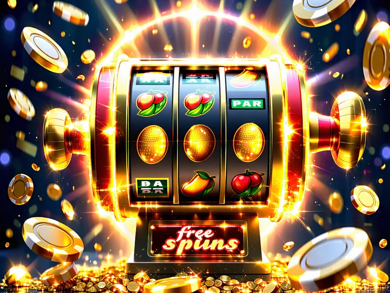 Biểu tượng vòng quay miễn phí vàng óng trên nền máy xèng NHATVIP