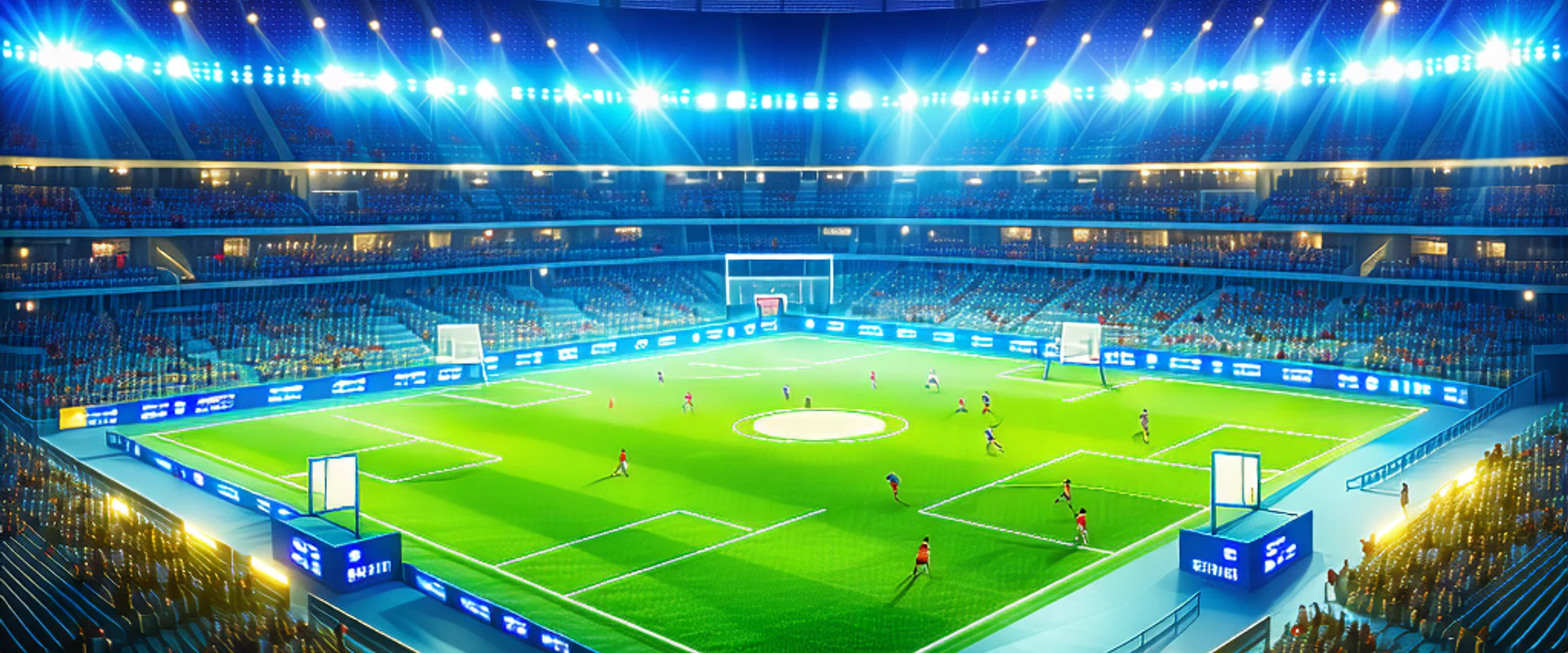 Hình ảnh chính về cá cược thể thao NHATVIP với sân vận động và các biểu tượng thể thao