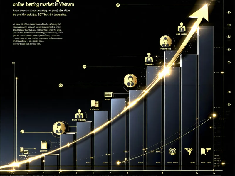 Biểu đồ tăng trưởng thị trường cá cược trực tuyến Việt Nam, minh họa xu hướng phát triển mạnh mẽ và sự xuất hiện của các thương hiệu như NHATVIP, NhatVip.