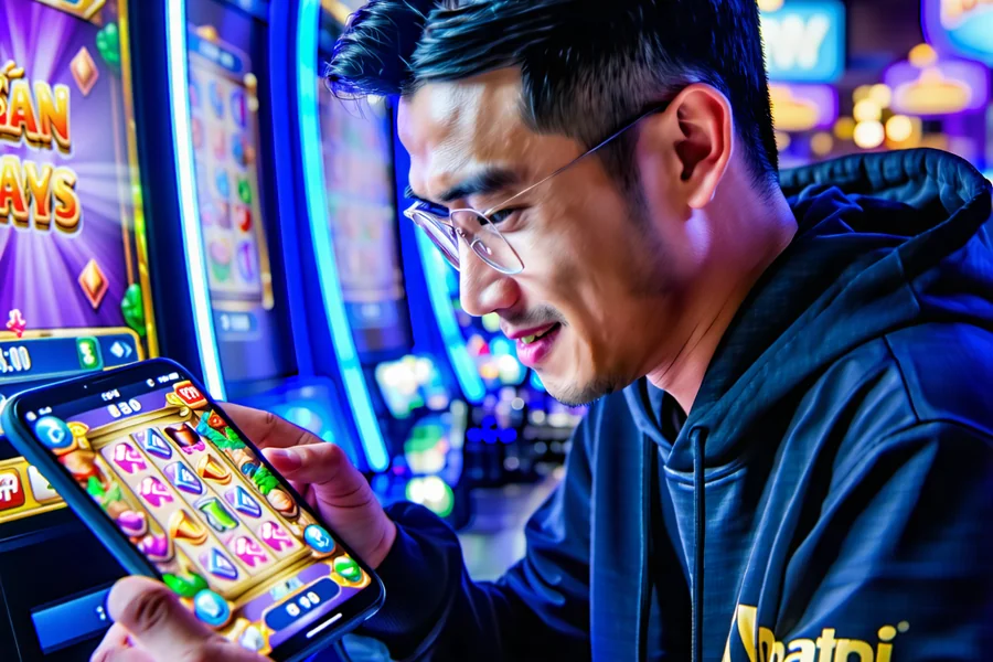 Người chơi trải nghiệm Slot Megaways trên thiết bị di động tại NHATVIP, NhatVip