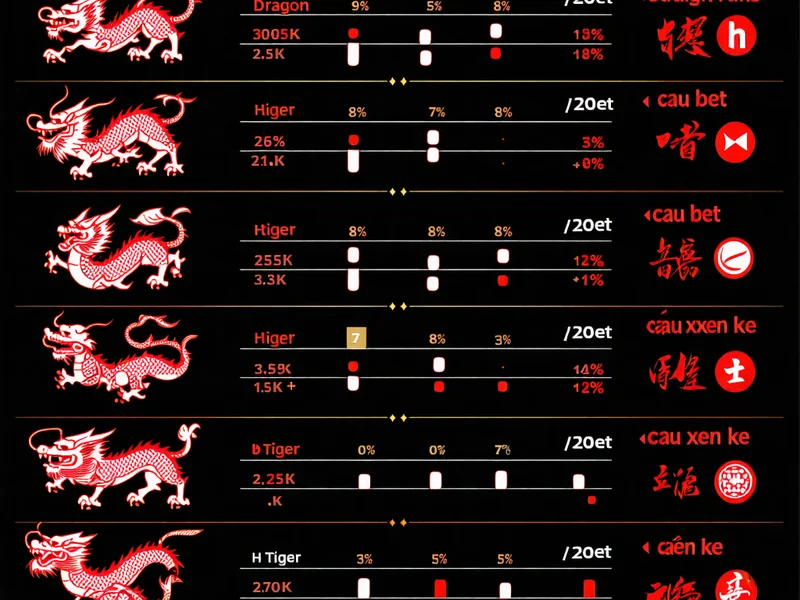 Biểu đồ phân tích xu hướng và cầu chơi Rồng Hổ tại NHATVIP
